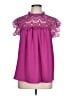 Rain 100% Polyester Purple Short Sleeve Blouse Size L - photo 1