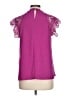 Rain 100% Polyester Purple Short Sleeve Blouse Size L - photo 2