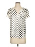 41Hawthorn 100% Polyester Polka Dots Ivory Short Sleeve Blouse Size S - photo 1