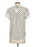 41Hawthorn 100% Polyester Polka Dots Ivory Short Sleeve Blouse Size S - photo 2