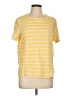 Basic Editions 100% Cotton Stripes Yellow Short Sleeve T-Shirt Size L - photo 1