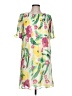 DKNY 100% Polyester Tropical Yellow Casual Dress Size 10 - photo 1