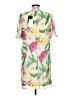 DKNY 100% Polyester Tropical Yellow Casual Dress Size 10 - photo 2