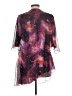 Jerry T 100% Polyester Stars Purple 3/4 Sleeve Blouse Size L - photo 2