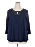 Daniel Rainn Blue 3/4 Sleeve Blouse Size 2X - photo 1