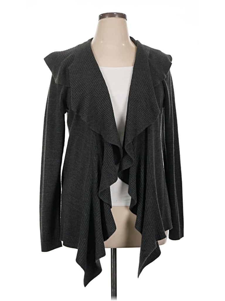Pre-owned Karen Scott Cardigan Sweater In Gray