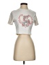 Shein Silver Short Sleeve T-Shirt Size 2 - photo 1