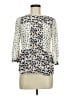 Boden 100% Viscose Print Ivory 3/4 Sleeve Blouse Size 6 - photo 1