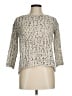 Alice + Olivia Tweed Silver 3/4 Sleeve Blouse Size M - photo 1