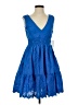 Taylor 100% Cotton Blue Cocktail Dress Size 4 - photo 1