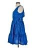 Taylor 100% Cotton Blue Cocktail Dress Size 4 - photo 5