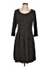 Max Studio Polka Dots Black Casual Dress Size L - photo 1