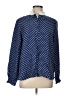 J.Crew Polka Dots Blue Long Sleeve Blouse Size L - photo 1