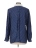 J.Crew Polka Dots Blue Long Sleeve Blouse Size L - photo 2