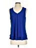 Frank Lyman Design 100% Polyester Blue Sleeveless Blouse Size 4 - photo 1