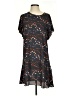CAbi 100% Polyester Print Black Casual Dress Size XS - photo 1