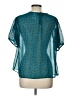 CAbi 100% Polyester Teal Short Sleeve Blouse Size L - photo 2