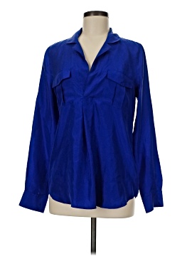 Lands' End Canvas Long Sleeve Silk Top