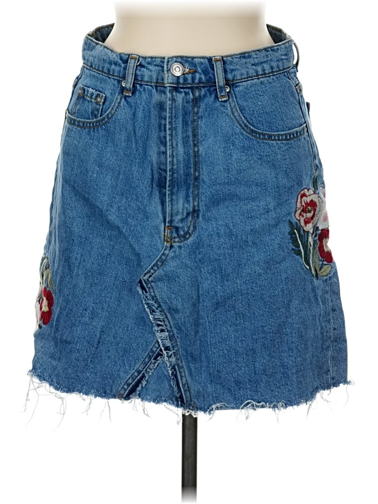Pre-owned Zara Collection Denim Skirt In Blue