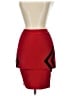 Bebe Chevron-herringbone Red Formal Skirt Size XXS - photo 1