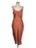 Bishop + Young 100% Polyester Solid Brown Cocktail Dress Size L - photo 1