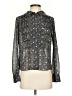 Max Studio 100% Polyester Paisley Gray Long Sleeve Blouse Size XS - photo 1