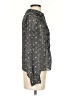 Max Studio 100% Polyester Paisley Gray Long Sleeve Blouse Size XS - photo 4