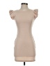 Unbranded Solid Tan Casual Dress Size XXS (estimated) - photo 1