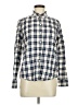 Levi's 100% Cotton Checkered-gingham Blue Ivory Long Sleeve Button-Down Shirt Size M - photo 1