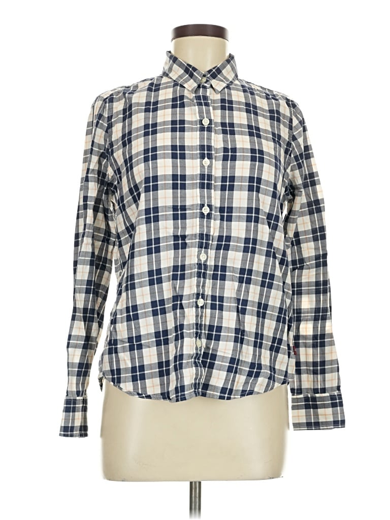 Pre-owned Levi's Long Sleeve Button Down Shirt In Ivory