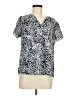 Hilary Radley 100% Polyester Blue Short Sleeve Blouse Size M - photo 1