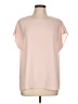 Halogen 100% Polyester Pink Short Sleeve Blouse Size L - photo 1