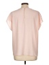 Halogen 100% Polyester Pink Short Sleeve Blouse Size L - photo 2