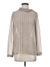 Albert Nipon Silver Long Sleeve Blouse Size S (estimated) - photo 1