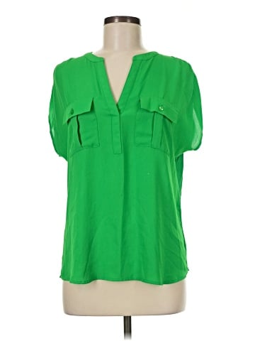 INC International Concepts Short Sleeve Blouse (view 1)