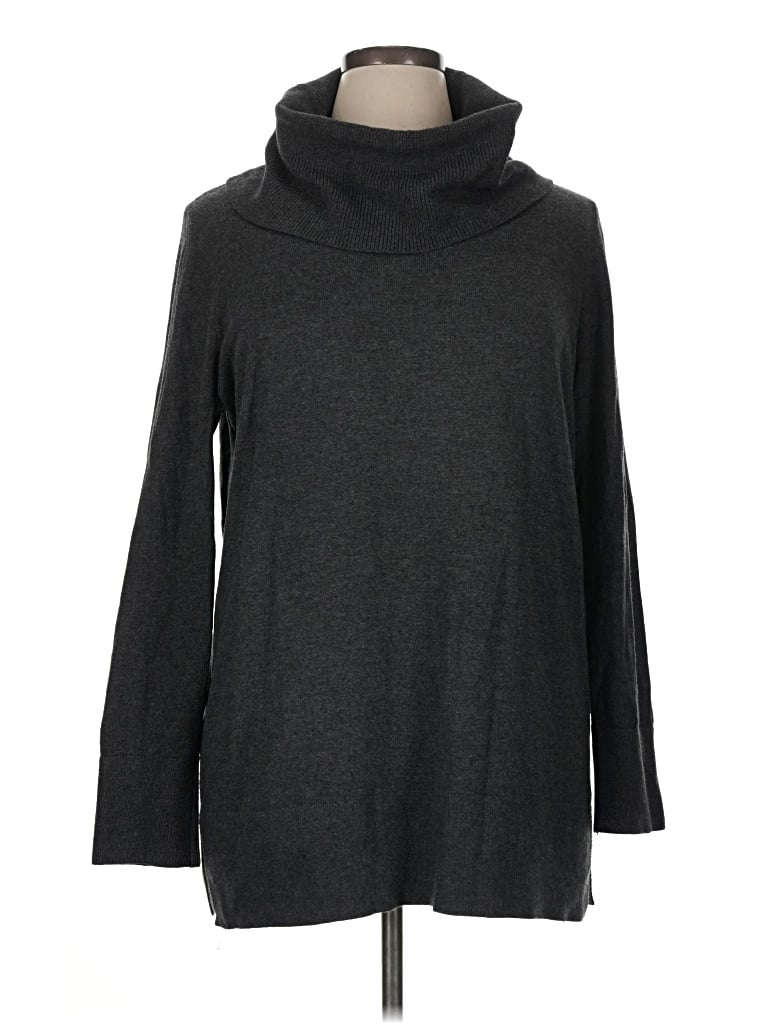 Pre-owned Ann Taylor Loft Turtleneck Sweater In Gray