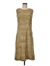 ASHRO Tweed Tan Green Casual Dress Size 8 - photo 1