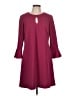MSK 100% Polyester Solid Burgundy Casual Dress Size 12 - photo 1
