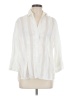 Zara Ivory 3/4 Sleeve Button-Down Shirt Size M - photo 1