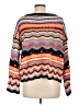 Unbranded 100% Polyester Chevron-herringbone Orange Pullover Sweater Size L (estimated) - photo 2