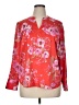 Talbots Floral Red Long Sleeve Blouse Size XL Petite - photo 1