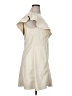 Gap 100% Polyester Solid Ivory Cocktail Dress Size 16 - photo 4