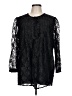 Denim 24/7 100% Polyester Black 3/4 Sleeve Blouse Size 12 - photo 1