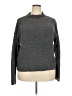 Lands' End Chevron-herringbone Gray Turtleneck Sweater Size 18 - photo 1