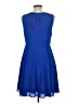 Express 100% Polyester Solid Blue Casual Dress Size 12 - photo 2
