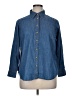 Talbots 100% Cotton Blue Long Sleeve Button-Down Shirt Size 1X Petite - photo 1