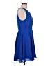 Express 100% Polyester Solid Blue Casual Dress Size 12 - photo 4