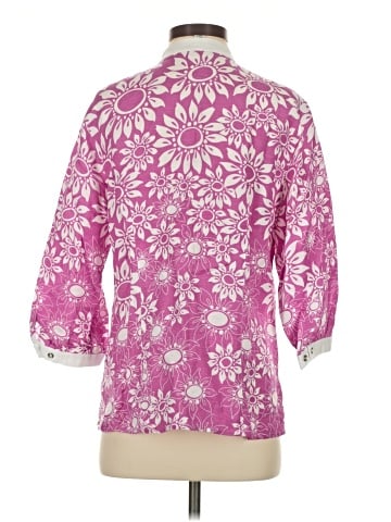 Bob Mackie 3/4 Sleeve Button-Down Shirt (view 2)
