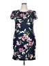 Assorted Brands 100% Cotton Print Blue Casual Dress Size 18 - photo 1