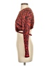 Zara 100% Polyester Red Black Long Sleeve Blouse Size S - photo 5